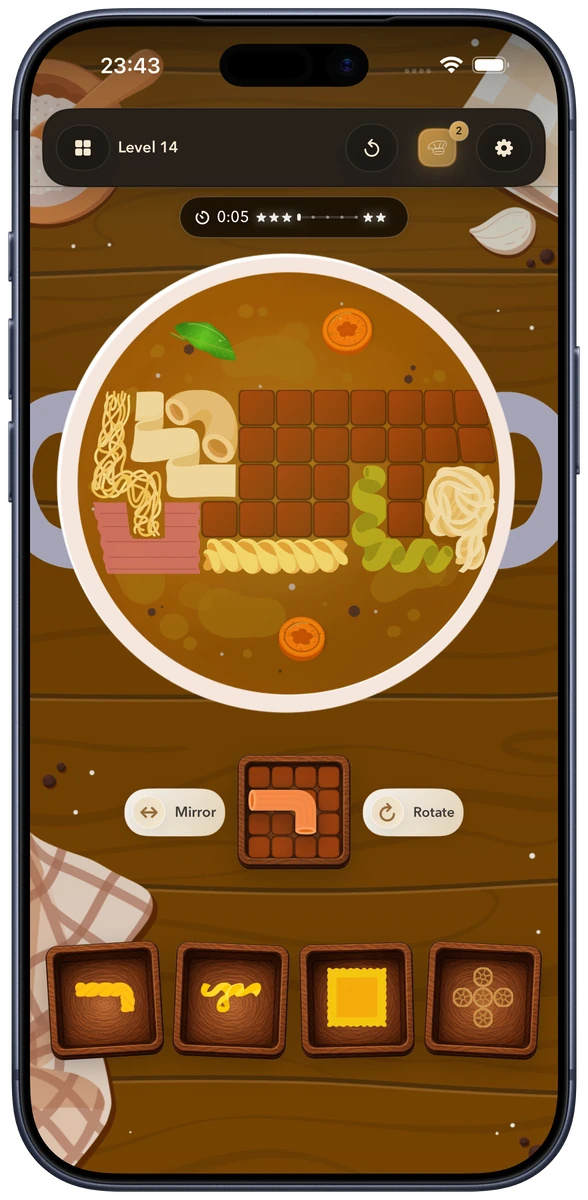 Molto Bene, level 14. iPhone · Optional purchase.