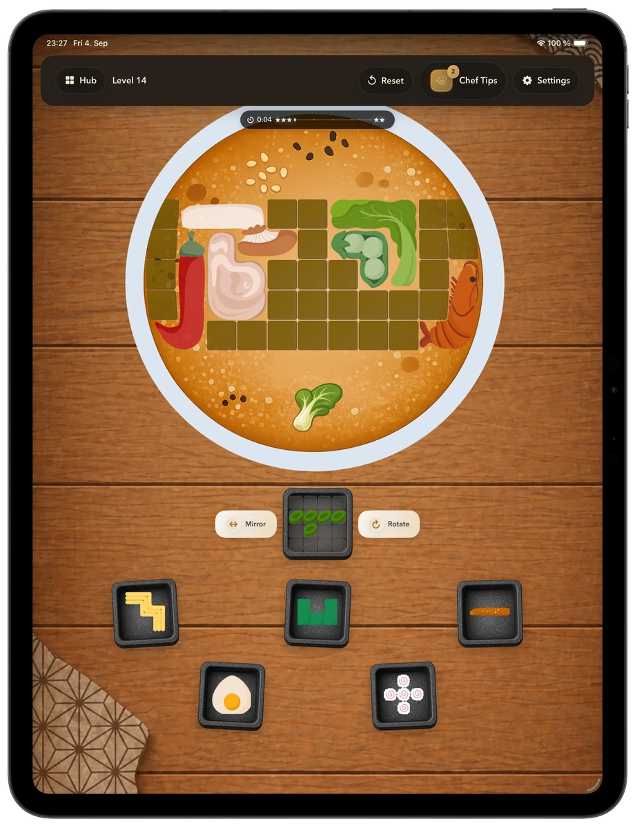 Lost in Ramen, level 14. iPad · Optional purchase.